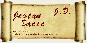 Jevtan Dačić vizit kartica